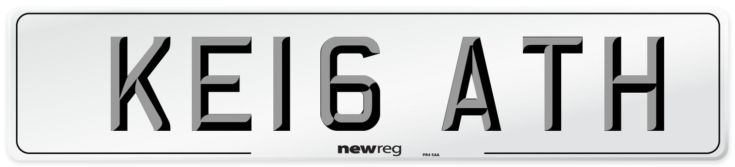 KE16 ATH Number Plate from New Reg